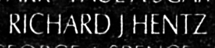 Hentz's name engraved in the Wall